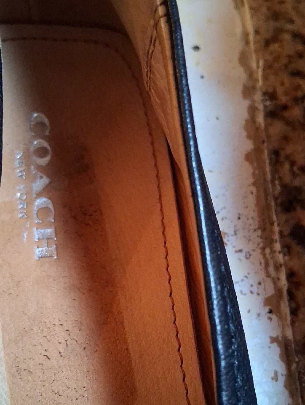 Coach Black Leather Ballet Flats with Silver Logo Plaques - Picture 3 of 11